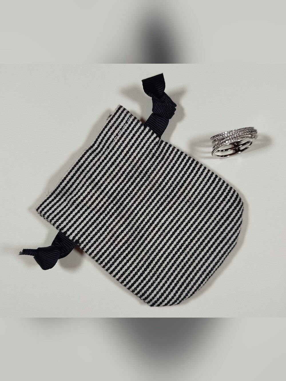 APM Monaco silver stacked ring Sz 7